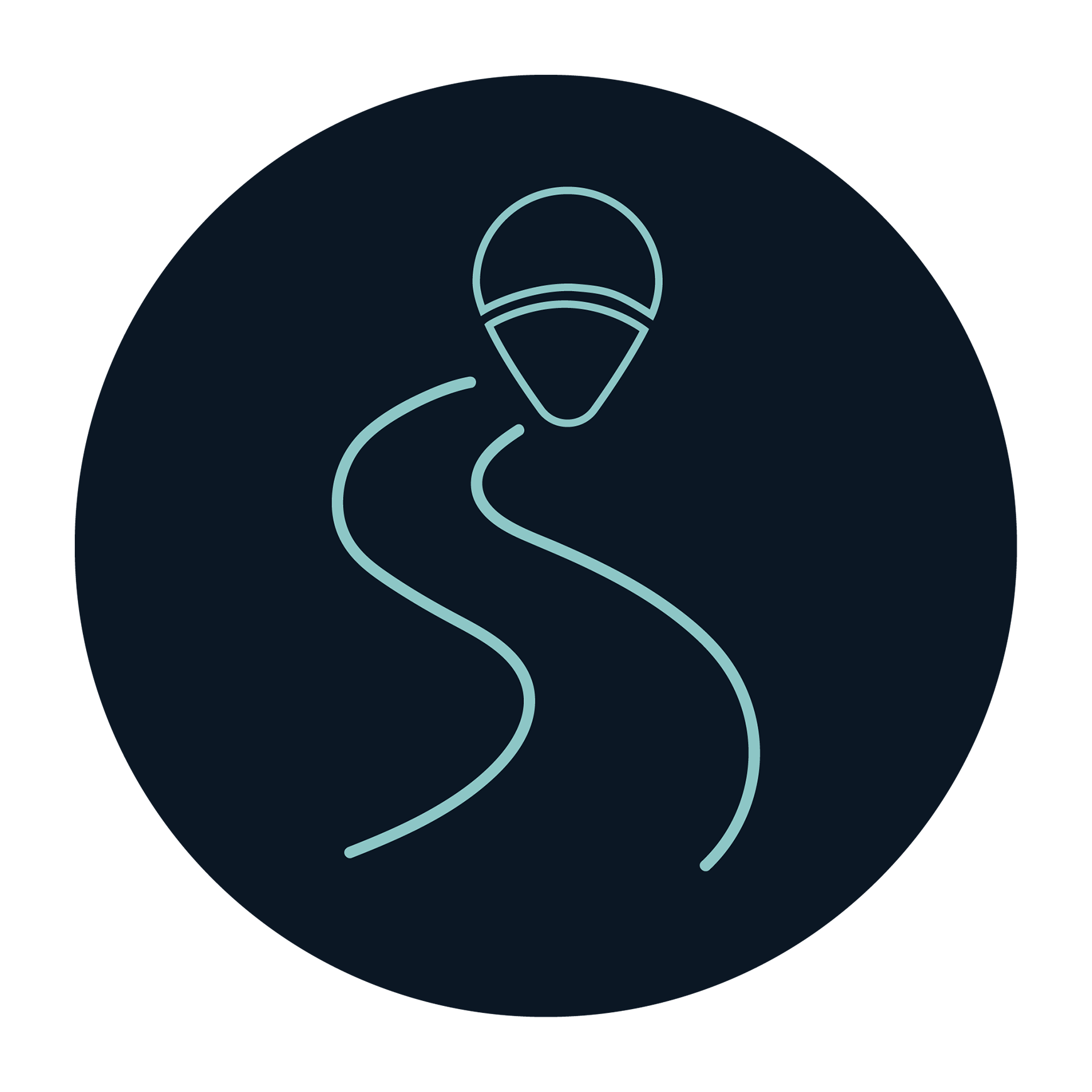 Journey pathway graphic icon